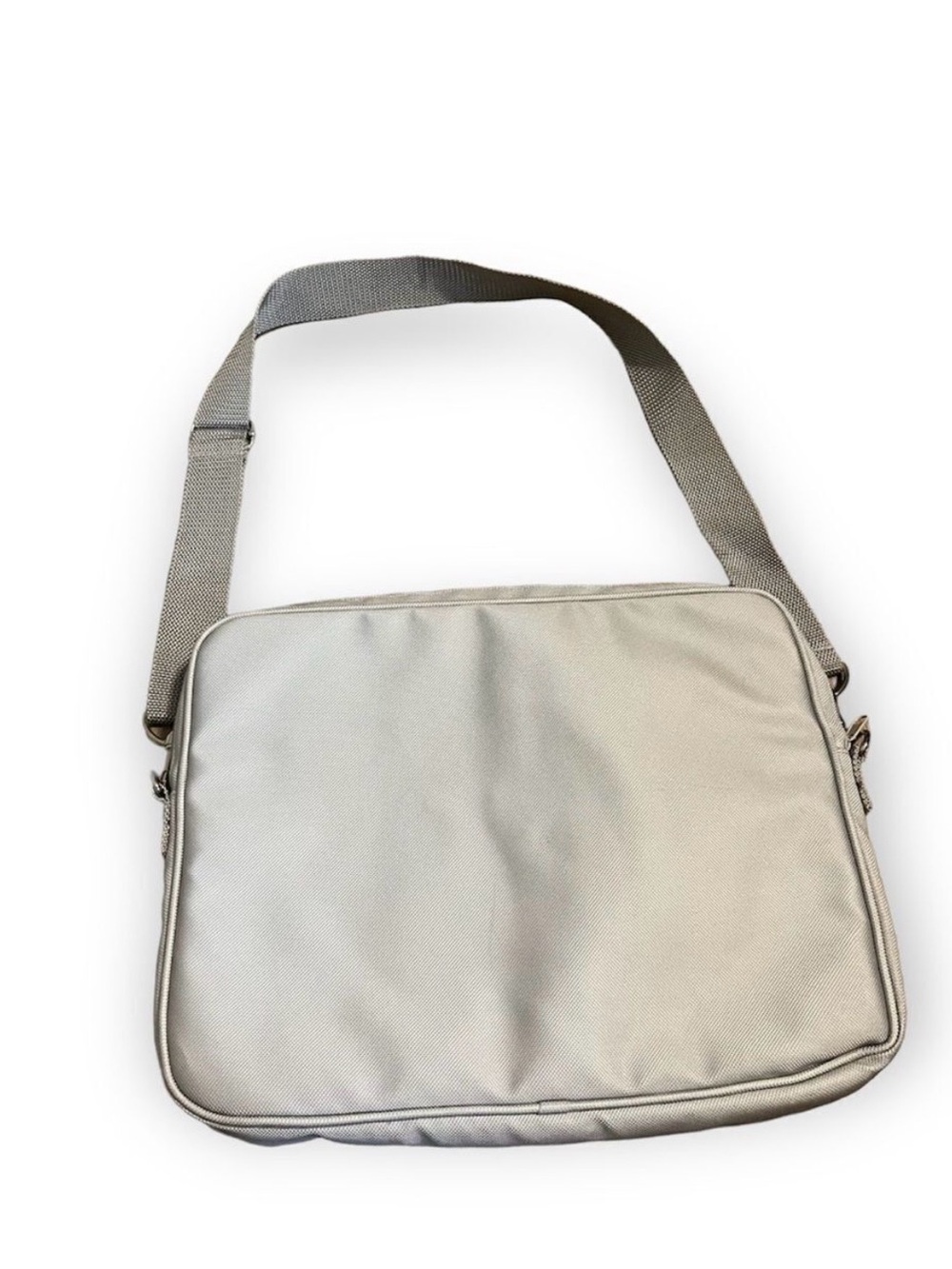 Light Grey Solid Padded Laptop Case & Bag
